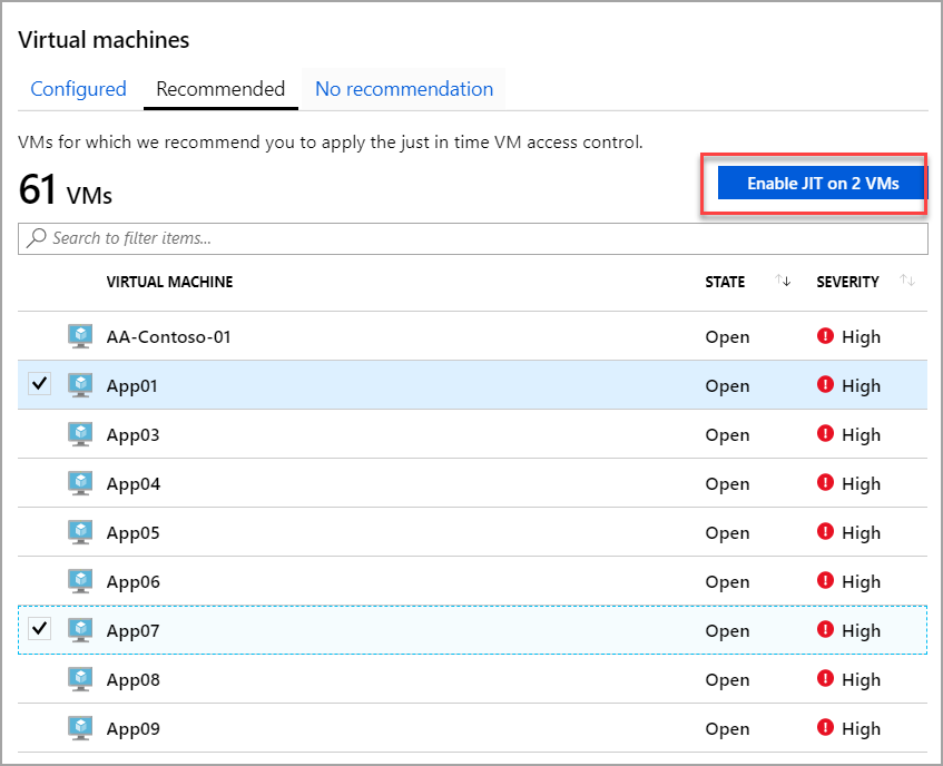 Enable just-in-time access